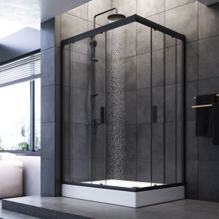 Душевой уголок Am.Pm Gem 120x90см чёрный матовый W90G-404-120290-BT